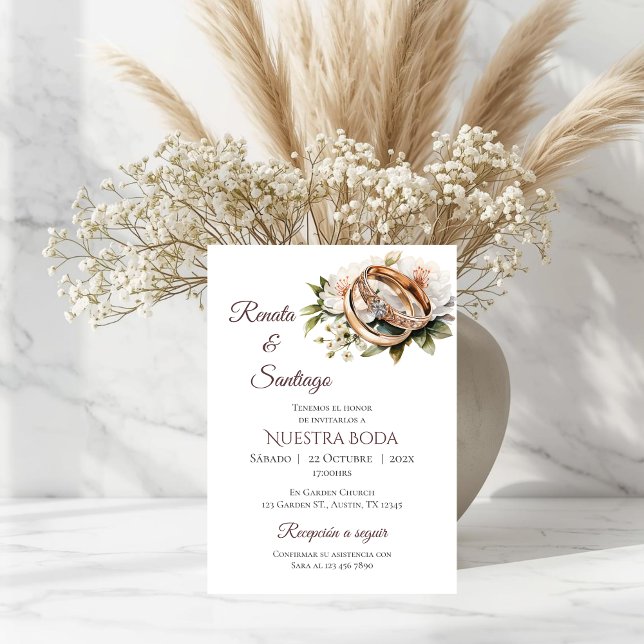 Boho Spanish Wedding Invitation (Creator Uploaded)