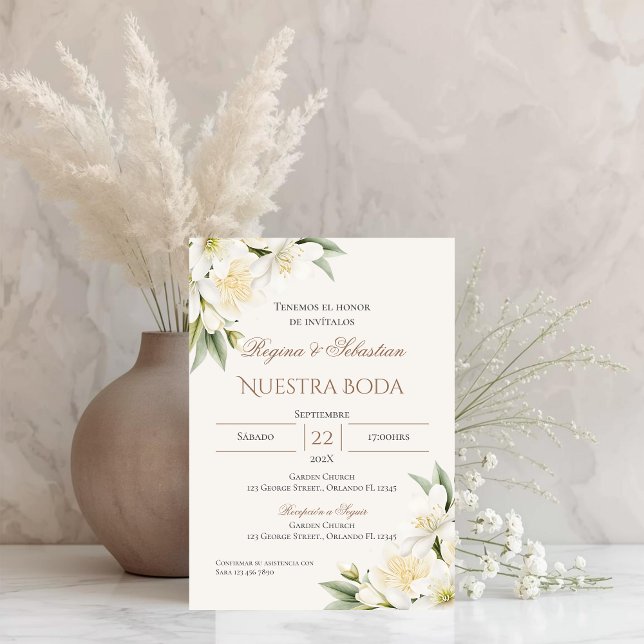 Boho Spanish Wedding Invitation (Creator Uploaded)