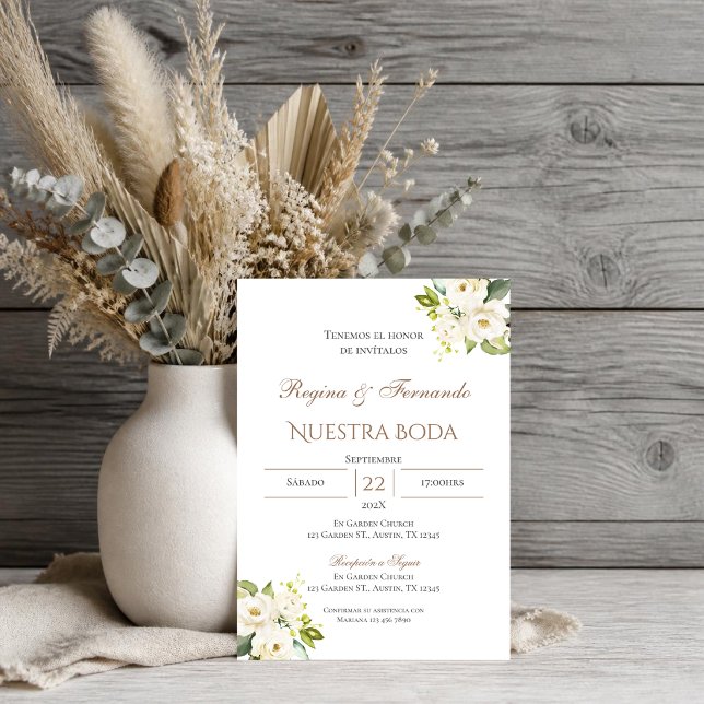 Boho Spanish Wedding Invitation (Creator Uploaded)