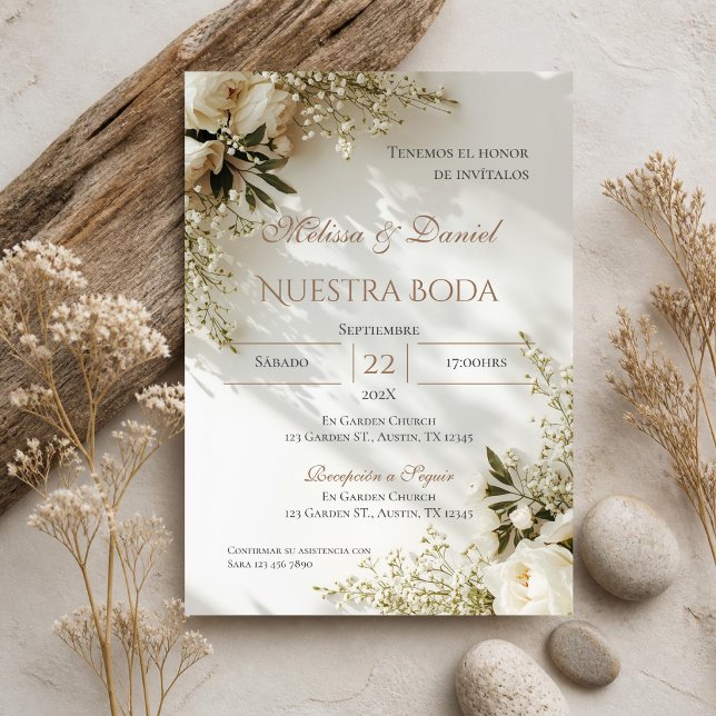 Boho Spanish Wedding Invitation (Creator Uploaded)