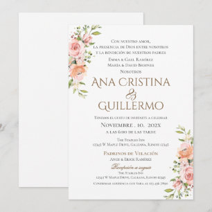 Boho Spanish Wedding Invitation