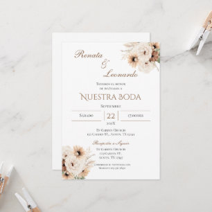 Boho Spanish Wedding Invitation