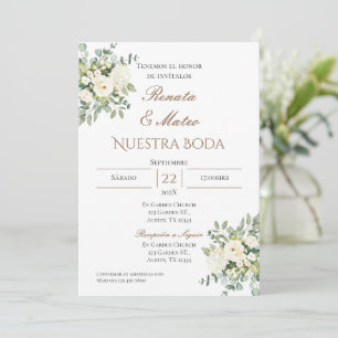 Boho Spanish Wedding Invitation