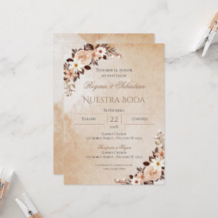 Boho Spanish Wedding Invitation