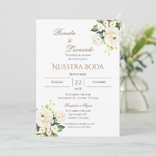 Boho Spanish Wedding Invitation