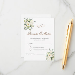 Boho Spanish Wedding RSVP Card