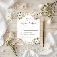 Boho Spanish Wedding RSVP Card