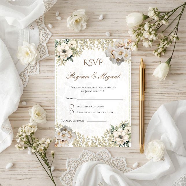Boho Spanish Wedding RSVP Card (Creator Uploaded)