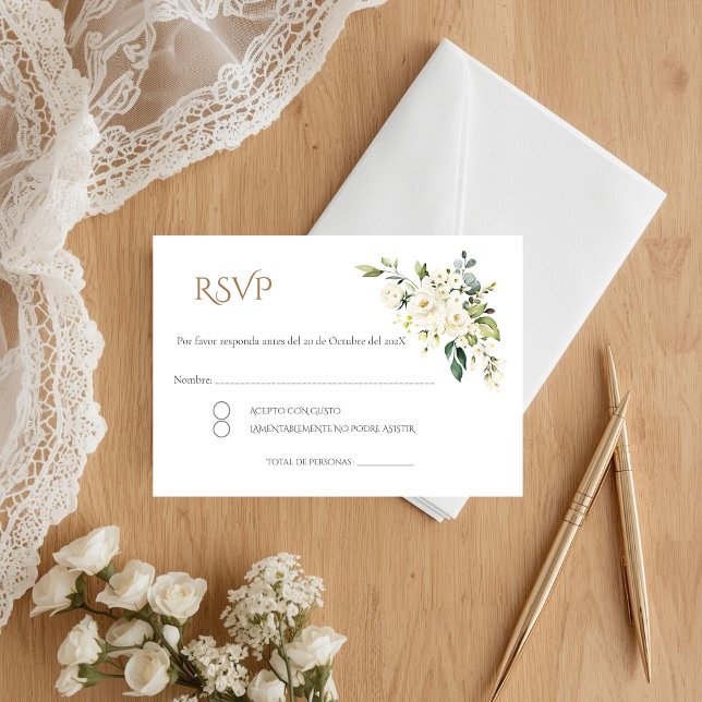 Boho Spanish Wedding RSVP Card (Creator Uploaded)