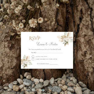 Boho Spanish Wedding RSVP Card