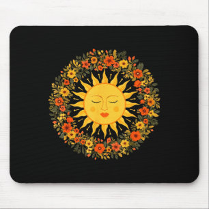 Boho Spiritual Sun Cute Bohemian Celestial Hippie Mouse Mat