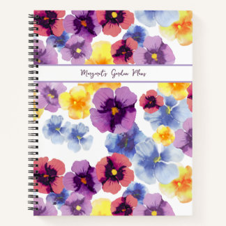 Boho Spring Garden Flower Gardener Spiral Notebook