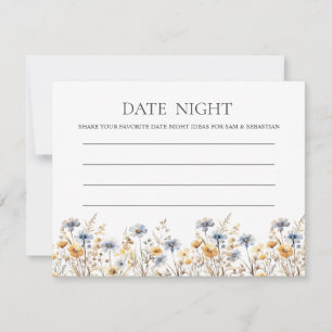 Boho Spring Wildflower Date Night Advice Card