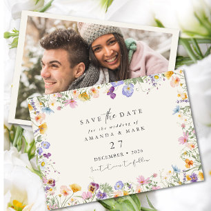 Boho Spring Wildflowers Botanical Garden Invitation