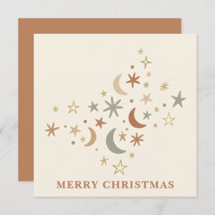 Boho Star Cluster Christmas Holiday Card