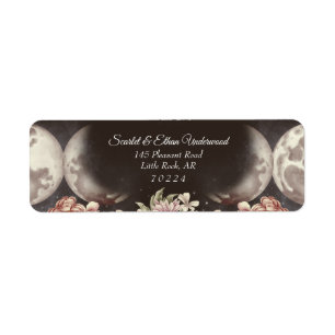 Boho Starry Night Triple Moon Return Address
