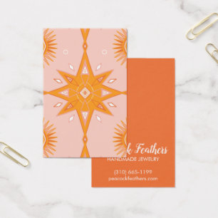 Boho Stars Earring Necklace Jewellery Display Card