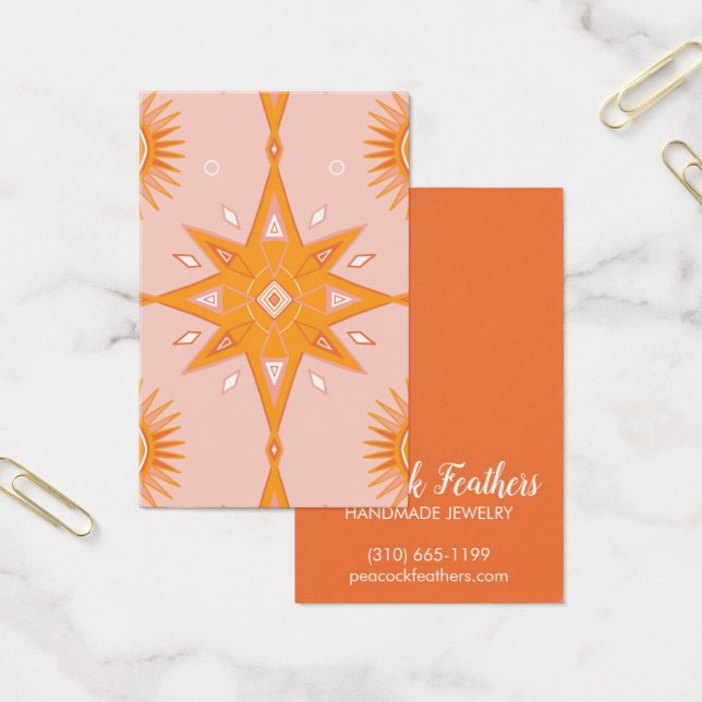 Boho Stars Earring Necklace Jewellery Display Card (Office)