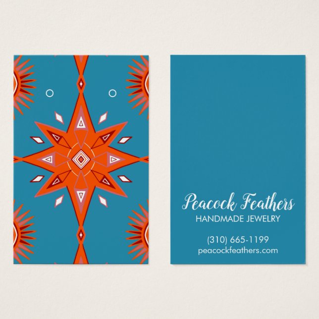 Boho Stars Earring Necklace Jewellery Display Card (Front & Back)