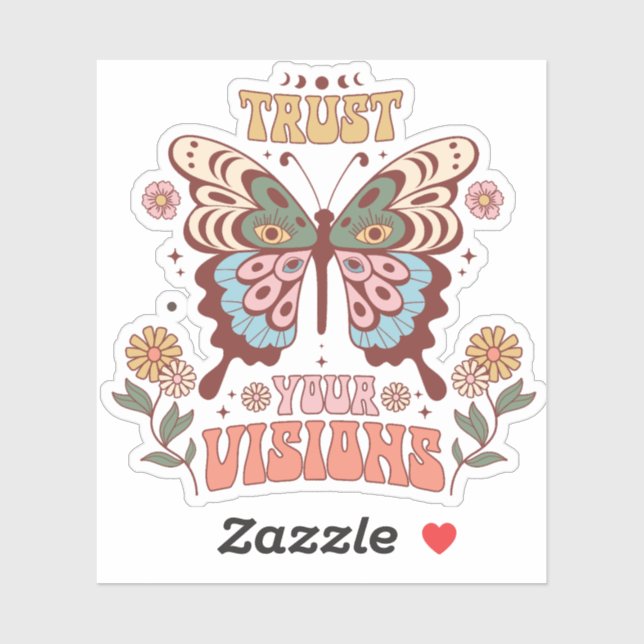Boho Sticker, Trust Your Visions (Sheet)