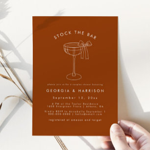 Boho Stock The Bar Couples Shower Invitation