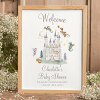 Boho Storybook Dragon Baby Shower Welcome