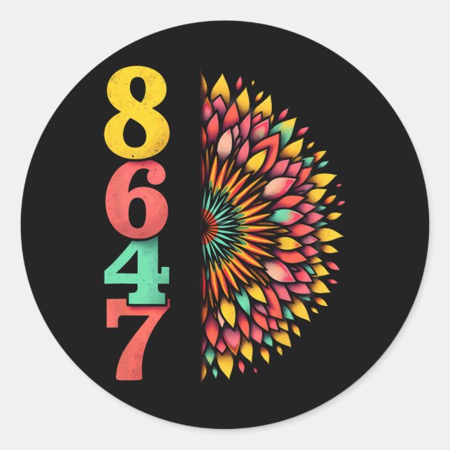 Boho Style 86 47 Trump Not My President 2  Classic Round Sticker (Front)