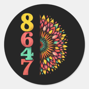 Boho Style 86 47 Trump Not My President  Classic Round Sticker