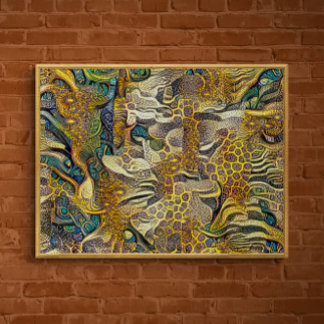 Boho Style Abstract Art Poster
