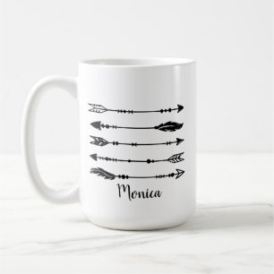 Boho Style Arrows Black & White Coffee Mug