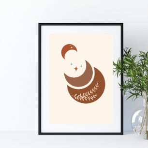 Boho Style Bohemian Minimalist Art Design  Photo Print