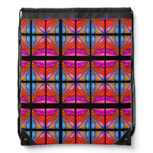 Boho style design Drawstring Backpack