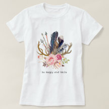 Boho Style Feminine Design customisable T-Shirt