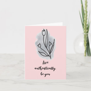 Boho Style Floral Blank Card Celebrate Friendships