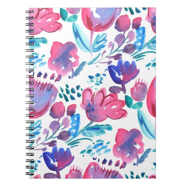 boho style floral rustic hand drawn illustration.  notebook (Front)
