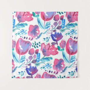 boho style floral rustic hand drawn illustration.  tapestry