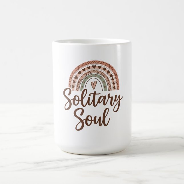 Boho style solitary soul design coffee mug (Center)