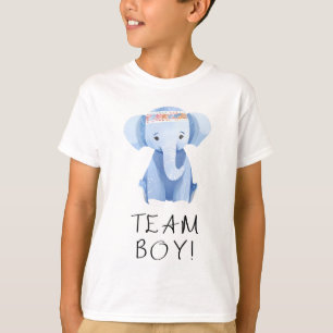 Boho Style Team Boy Team Girl Gender Reveal Party T-Shirt