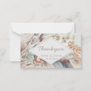 Boho Style Thankyou Card