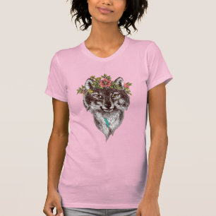 Boho Style Wolf Halo Portrait T-Shirt