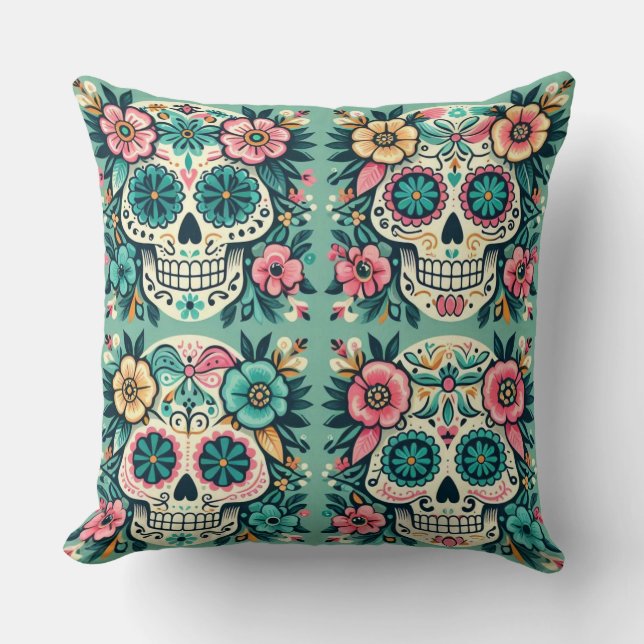 Boho SugarSkulls  Cushion (Front)