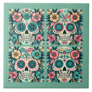 Boho SugarSkulls Tile