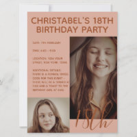 Boho Summer Brown Pink Trendy Birthday Party