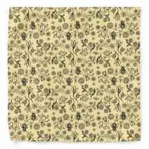 Boho Summer Floral Honey Bee Pattern Yellow Cute