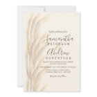 Boho summer pampas grass watercolor wedding