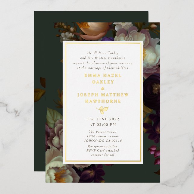 Boho Summer Rose Vintage aestethic Wedding (Front/Back)