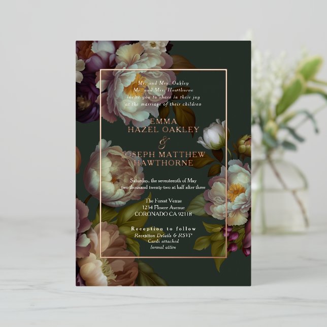 Boho Summer Rose Vintage aestethic Wedding (Standing Front)