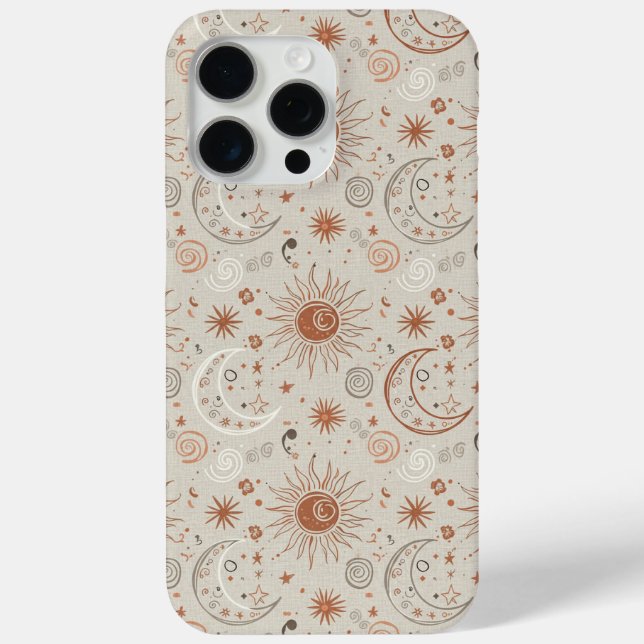 Boho Sun and Moon Pattern Case-Mate iPhone Case (Back)