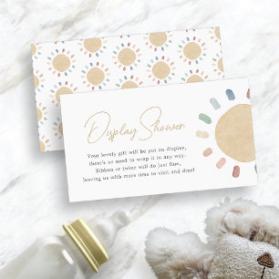 Boho Sun Baby Shower Enclosure Card