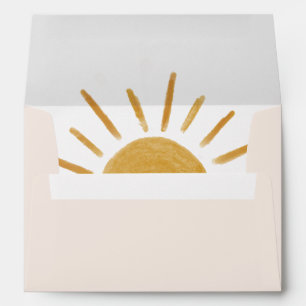 Boho Sun Baby Shower Envelope